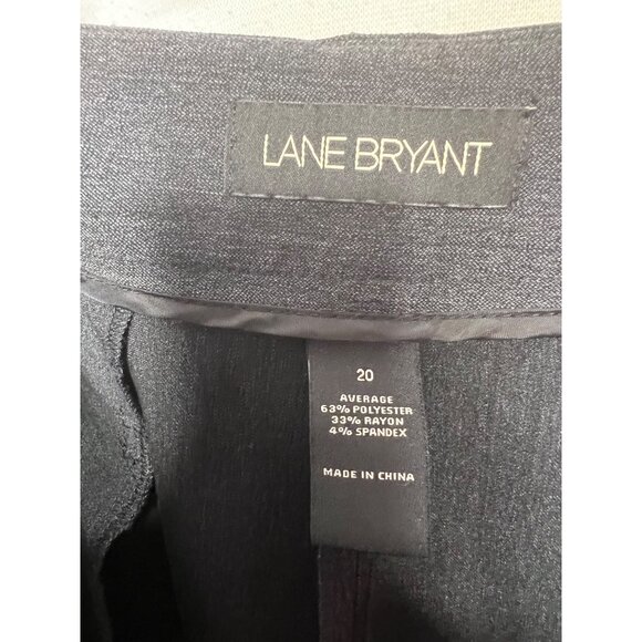 Lane Bryant Women’s dress pants size 20 wide leg zipper charcoal 3 pockets cuffe - Picture 11 of 14